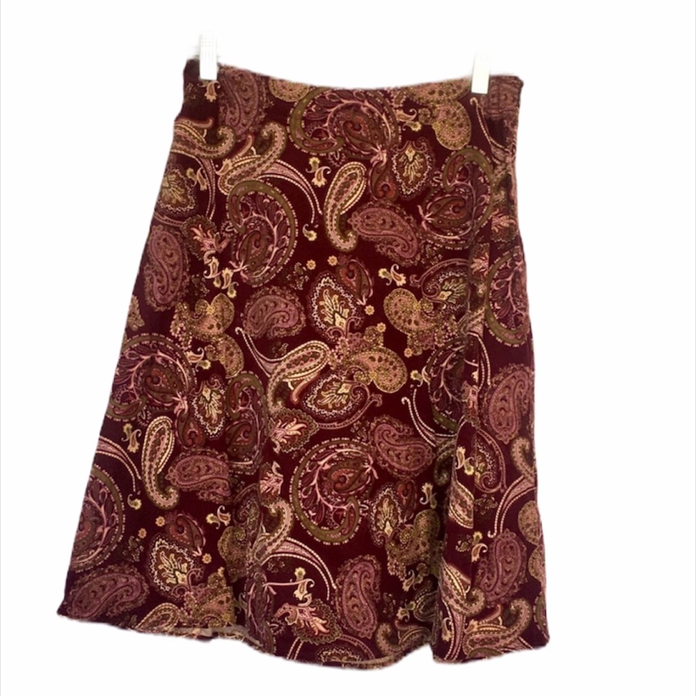 Vintage‎ Paisley maroon skirt 4